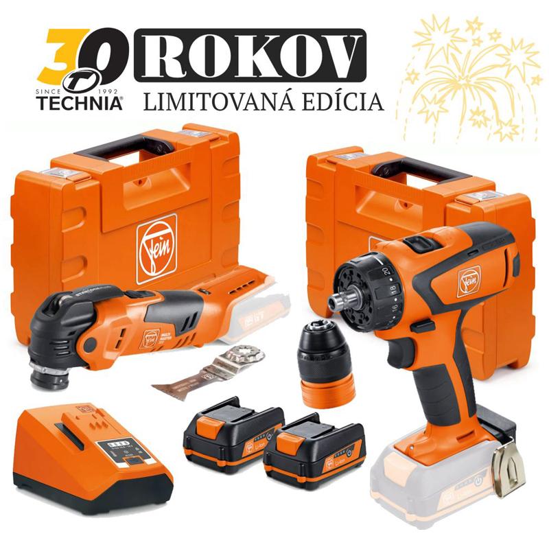 Limitovaná edícia FEIN skrutkovač, multimaster a akumulatorový set
